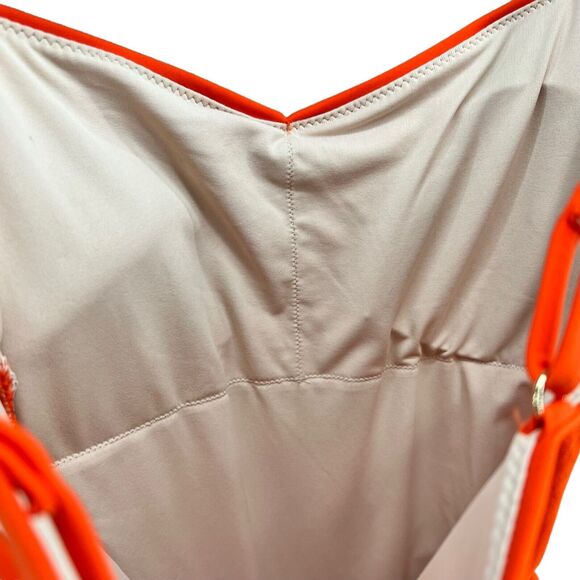 Chelsea28 Easy Retro One Piece Swimsuit Womens Orange Belted Adjustable Straps - Picture 6 of 12